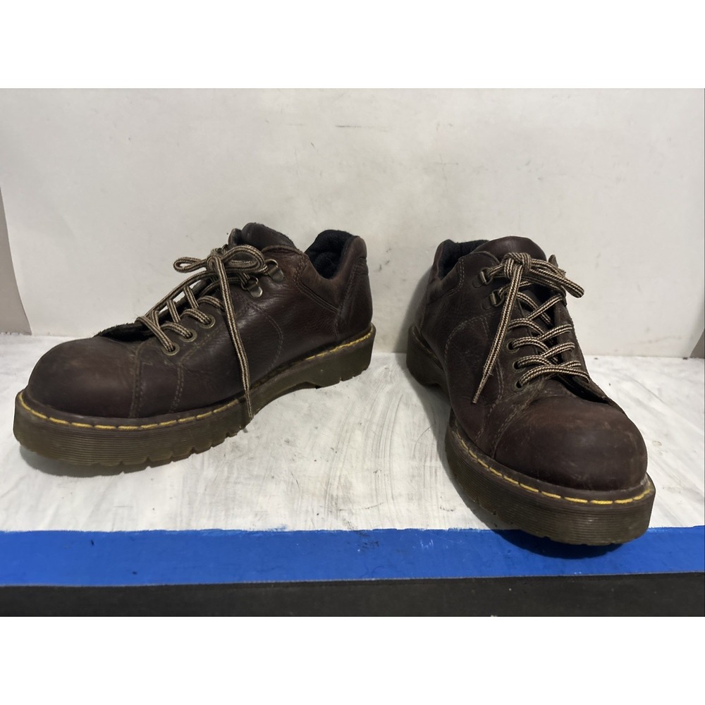 Dr. Martens Grizzly Leather Chunky Lace Up Oxfords Mens Size 12 Brown 10940 Vtg